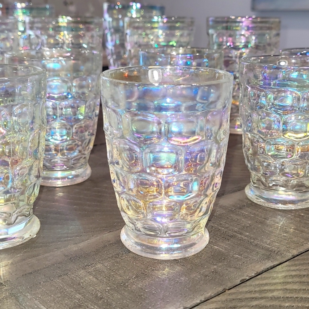 Federal Glass Tumblers, Yorktown Collection, Colonial, Iridescent
